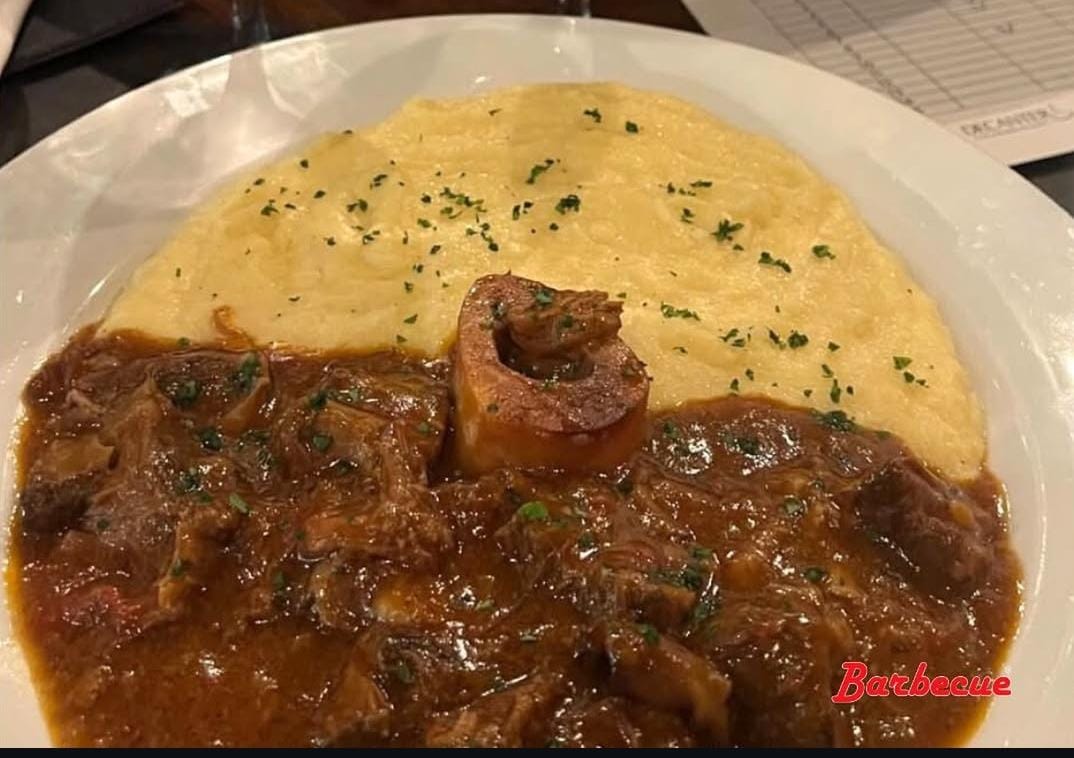 ossobuco com polenta cremosa